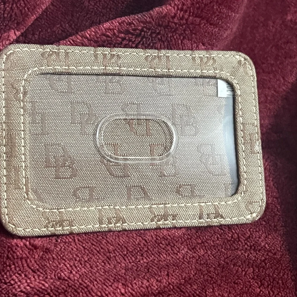 Beige Monogram Phone Card Holder